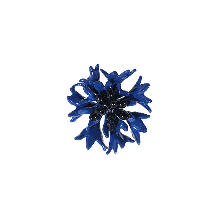 Enamel Blue Cornflower Brooch