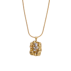 Gold-Plated Copper Rose Pendant