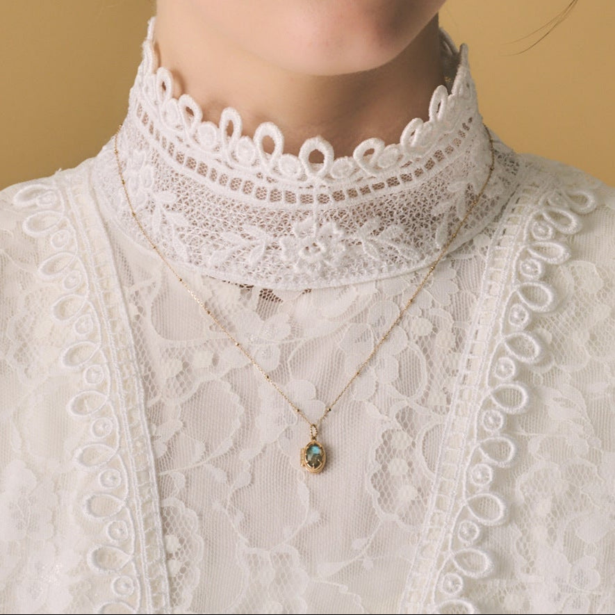 French Vintage Amazonite Convertible Pendant