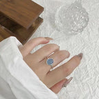 Minimalist Aquamarine Sterling Silver Ring