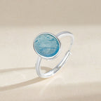 Minimalist Aquamarine Sterling Silver Ring