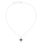Polaris North Star Sapphire & Diamond 18K Gold Pendant