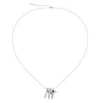 18K White Gold Diamond Sapphire Meteor Pendant - BYRDSTRÖM 