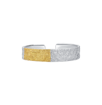 Silver Weave of Whispers Melted Gold Bracelet - BYRDSTRÖM JEWELRY