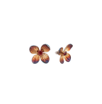 Silver Garnet Hydrangea Illusion Earrings