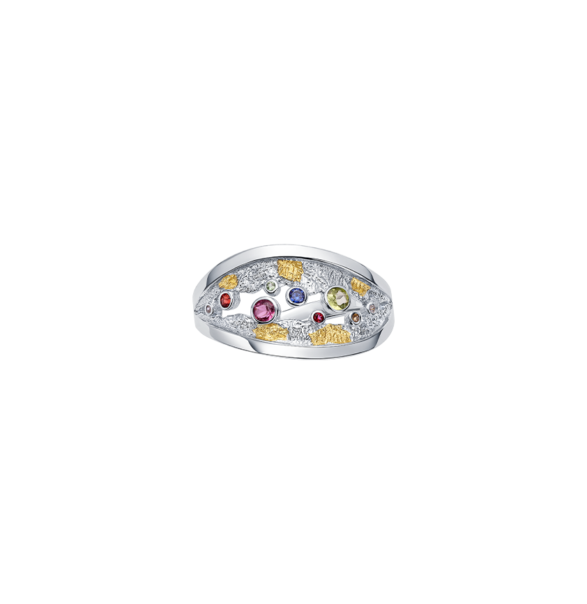 Silver and 24K Gold Gemstone Ring - BYRDSTRÖM JEWELRY