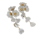 Zircon Hollow Flower Earrings