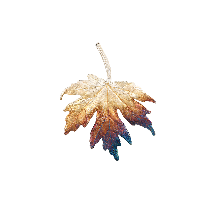 Silver Heart of Maple Pendant