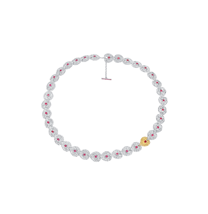 Liberty Elm Ruby 18K Gold＆Silver Necklace - BYRDSTRÖM JEWELRY