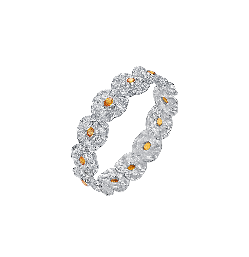 Yellow Sapphire Silver Liberty Elm Bracelet - BYRDSTRÖM JEWELRY