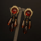 Caramel Vintage Royal Stud Earrings