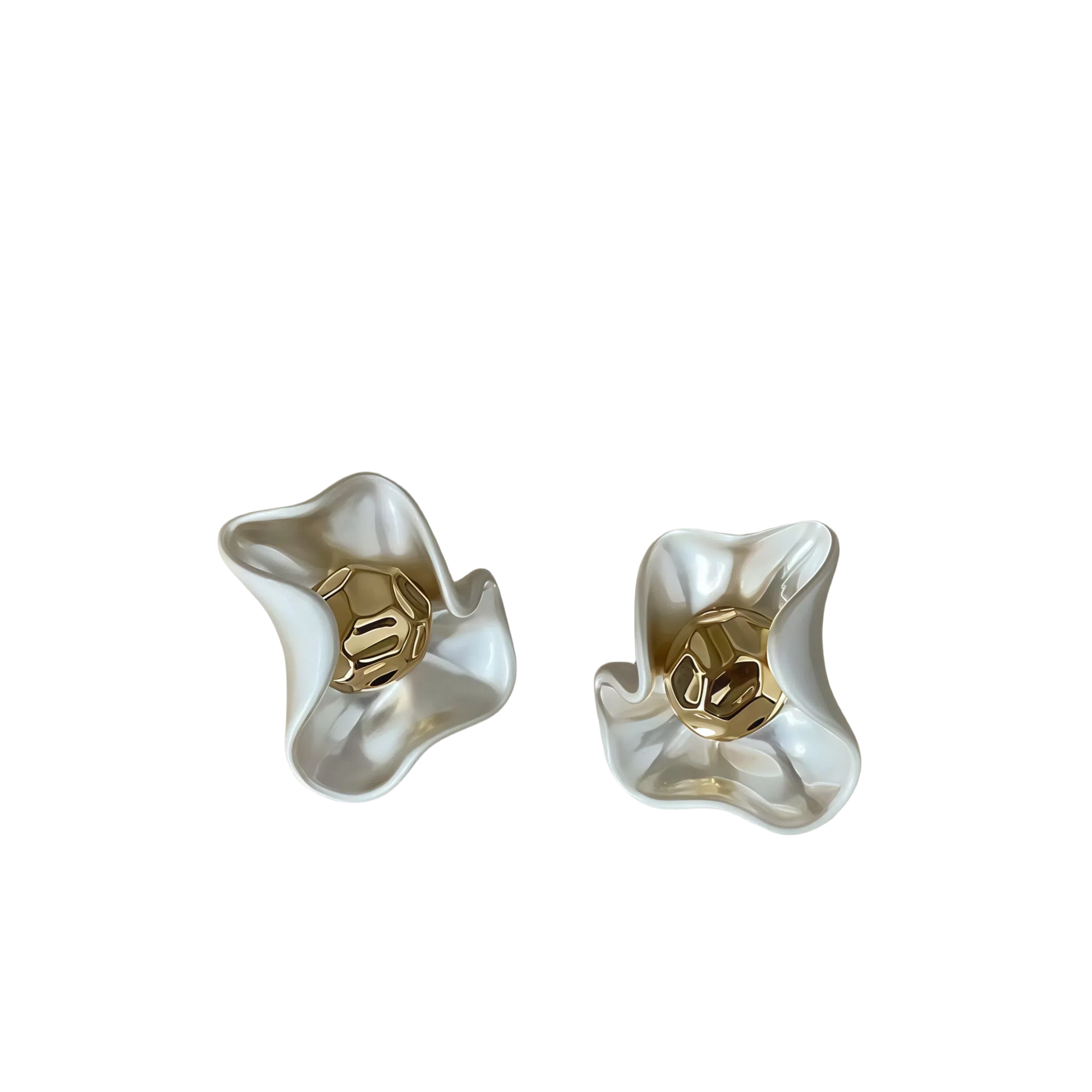 Vintage Minimalist Copper Floral Stud Earrings