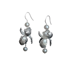 Handmade Vintage Iris Pearl Earrings