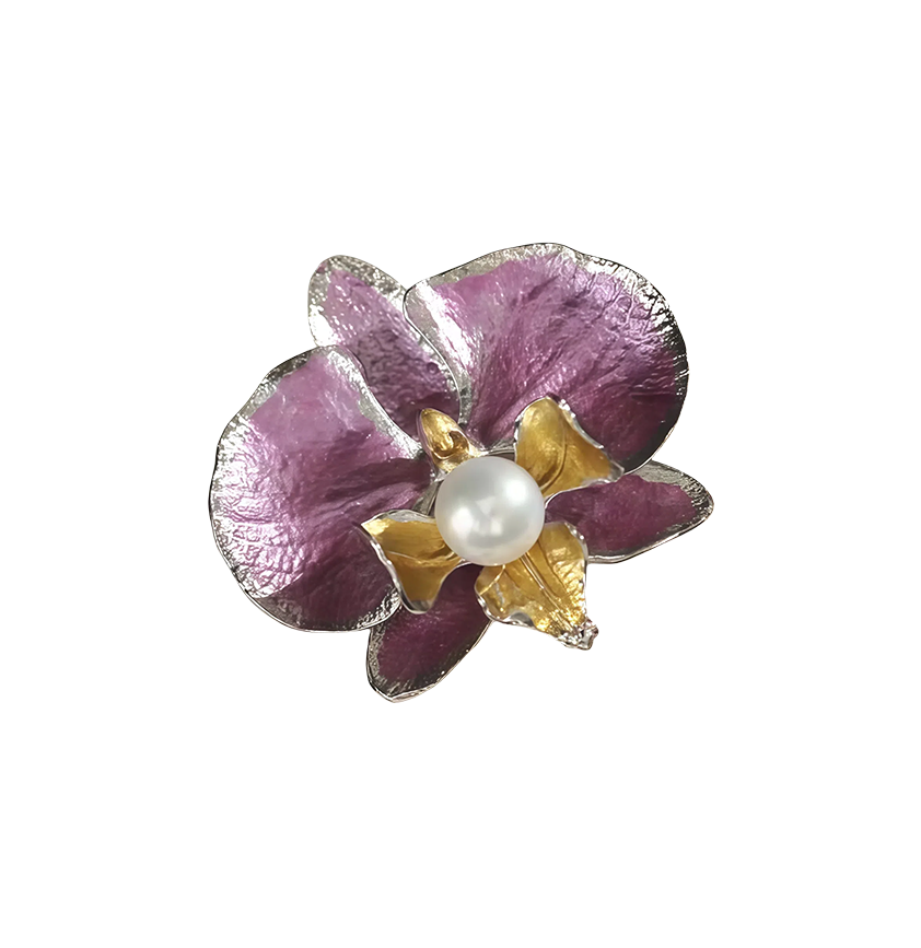Orchid Butterfly Brooch