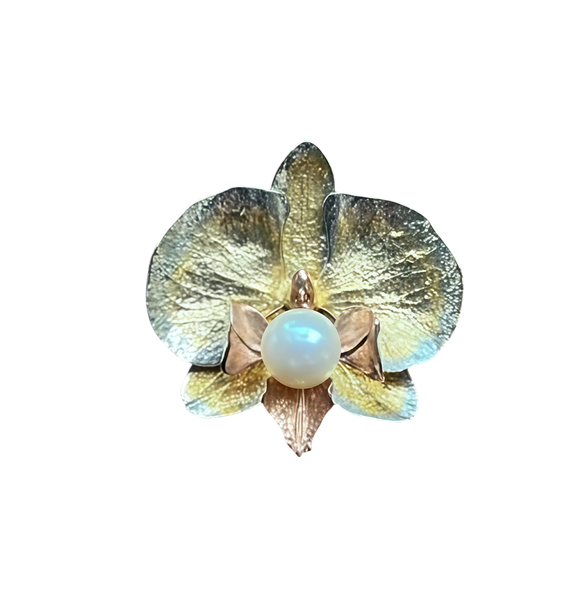 Orchid Butterfly Brooch