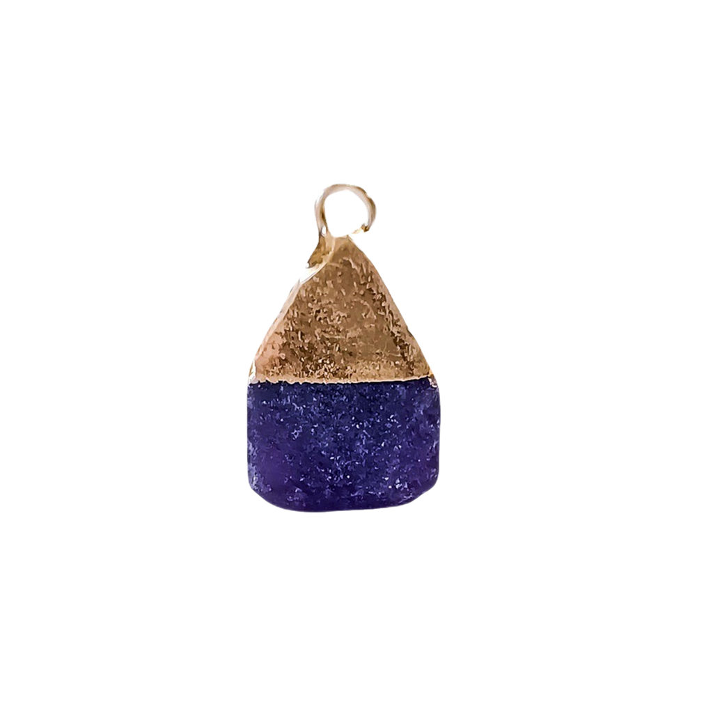 12 Zodiac Natural Gemstone Square Pendant(3 type)