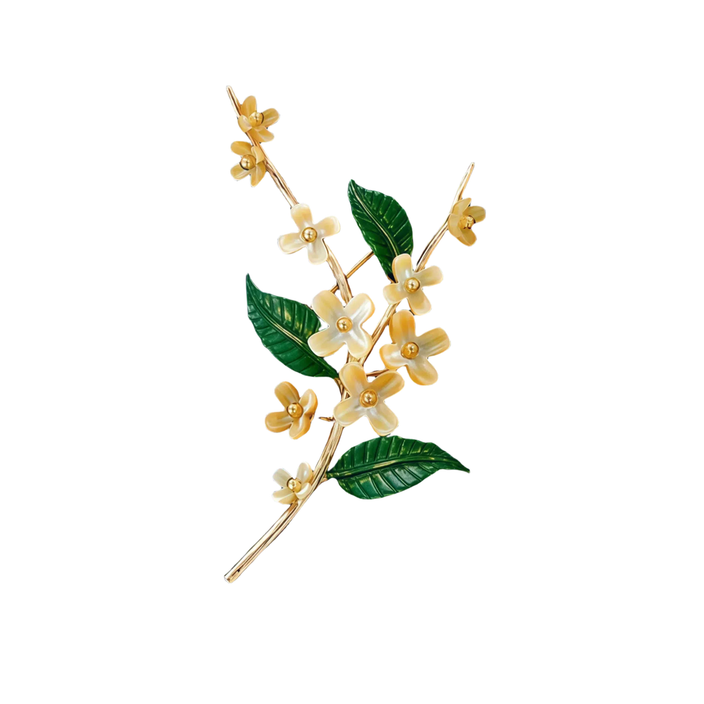 Osmanthus Branch Brooch