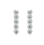 Liberty Elm Ruby Silver Drop Earrings(Large) - BYRDSTRÖM JEWELRY