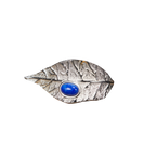 Artistic Leaf Natural Gemstone Open Ring