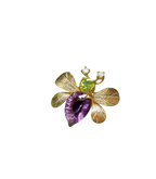 Amethyst Bee Brooch