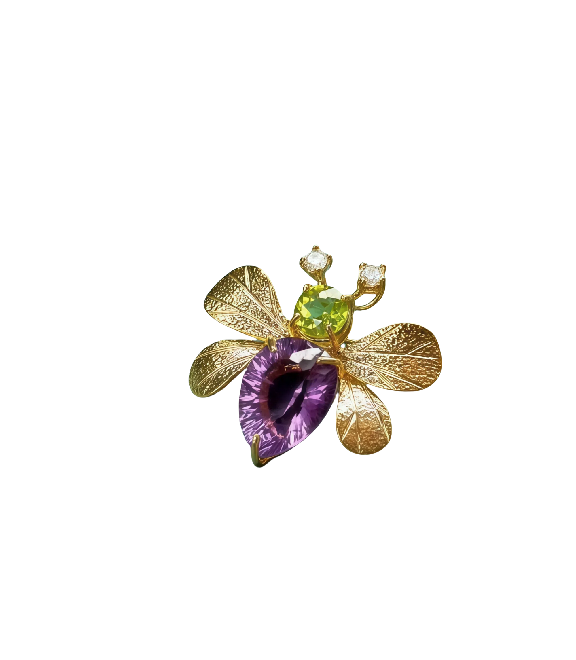 Amethyst Bee Brooch