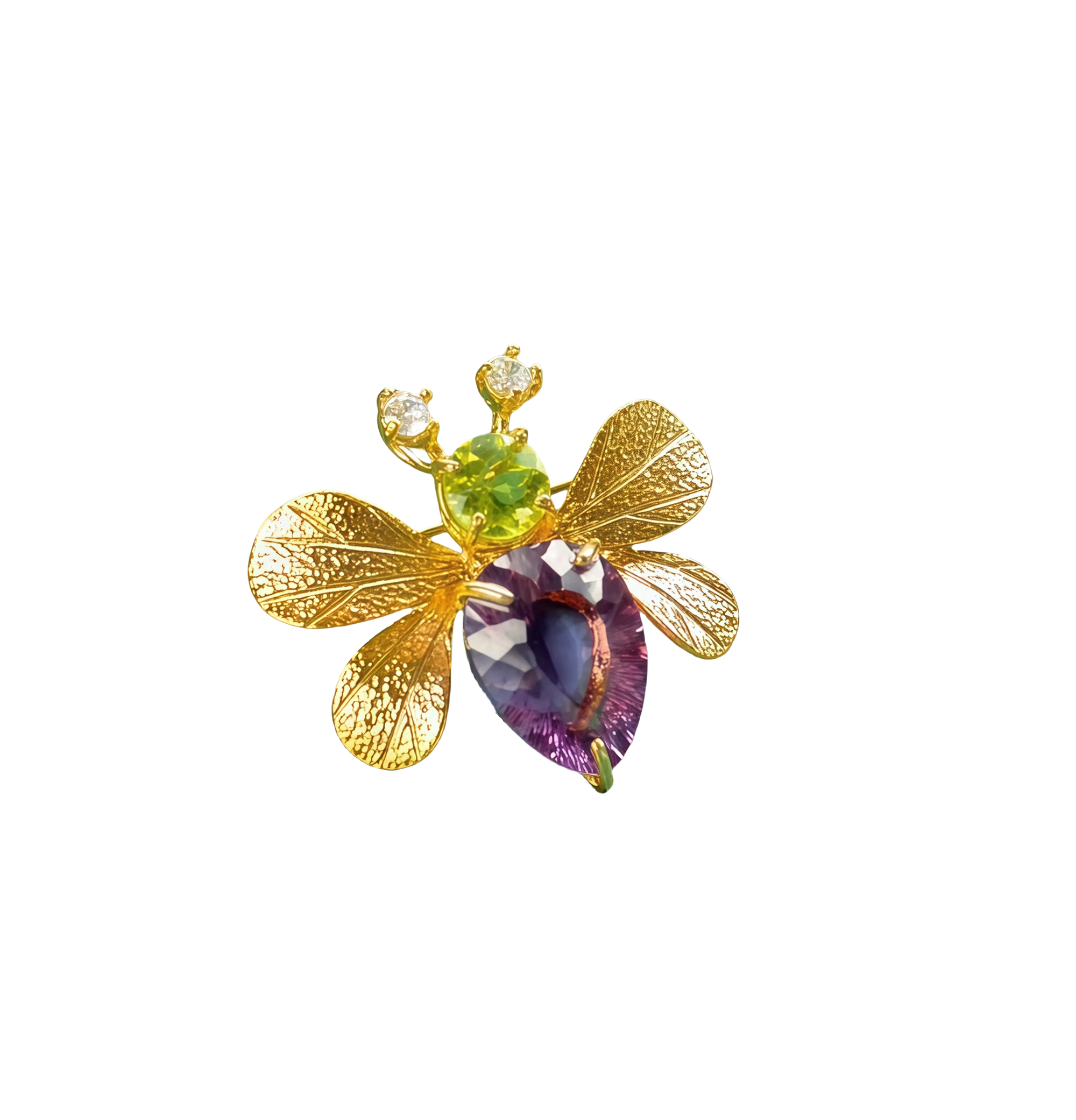Amethyst Bee Brooch