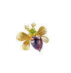 Amethyst Bee Brooch
