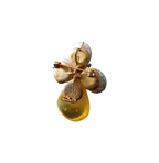 Baroque Pearl and Amber Clover Pendant Brooch