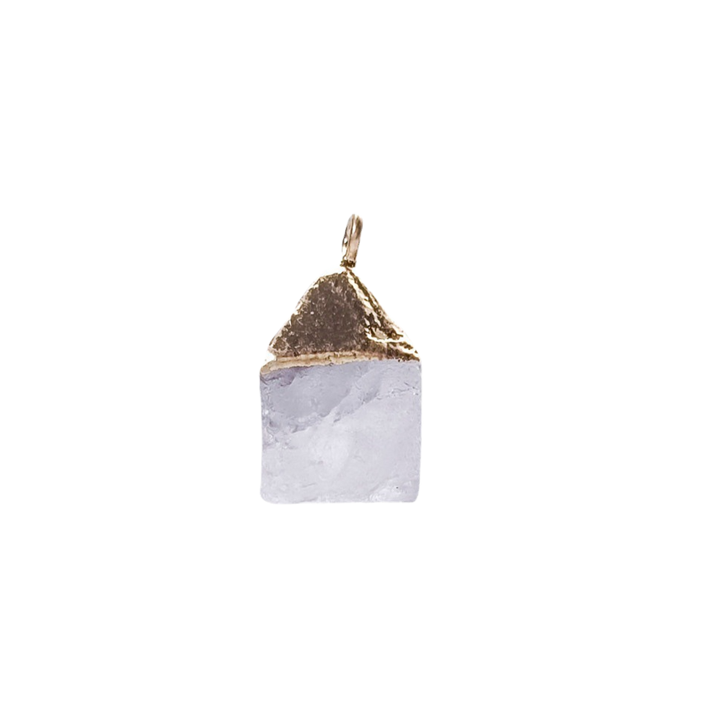 12 Zodiac Natural Gemstone Square Pendant(3 type)