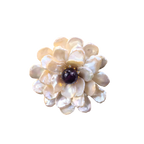 Handmade Baroque Pearl and Amethyst Floral Brooch