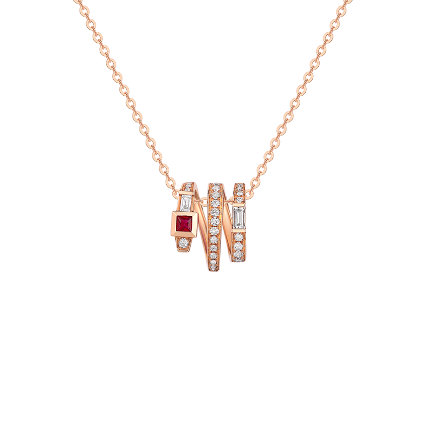18K Gold Diamond Serpent's Metamorphosis Pendant - BYRDSTRÖM JEWELRY
