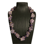 Natural Amethyst Crystal Raw Stone Necklace