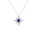 Polaris North Star Sapphire & Diamond 18K Gold Pendant
