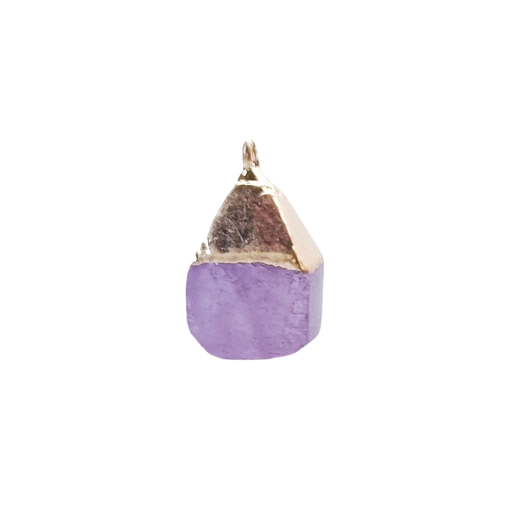 12 Zodiac Natural Gemstone Square Pendant(3 type)