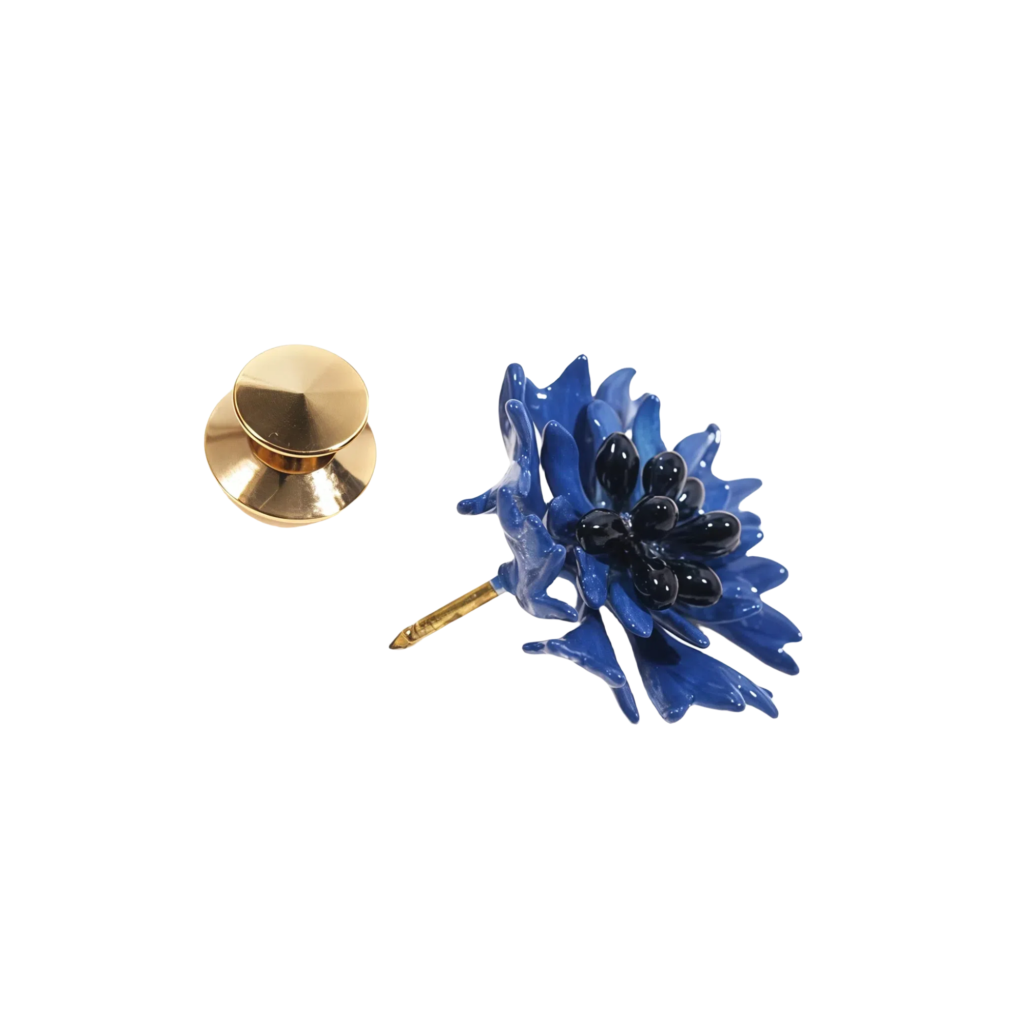 Enamel Blue Cornflower Brooch