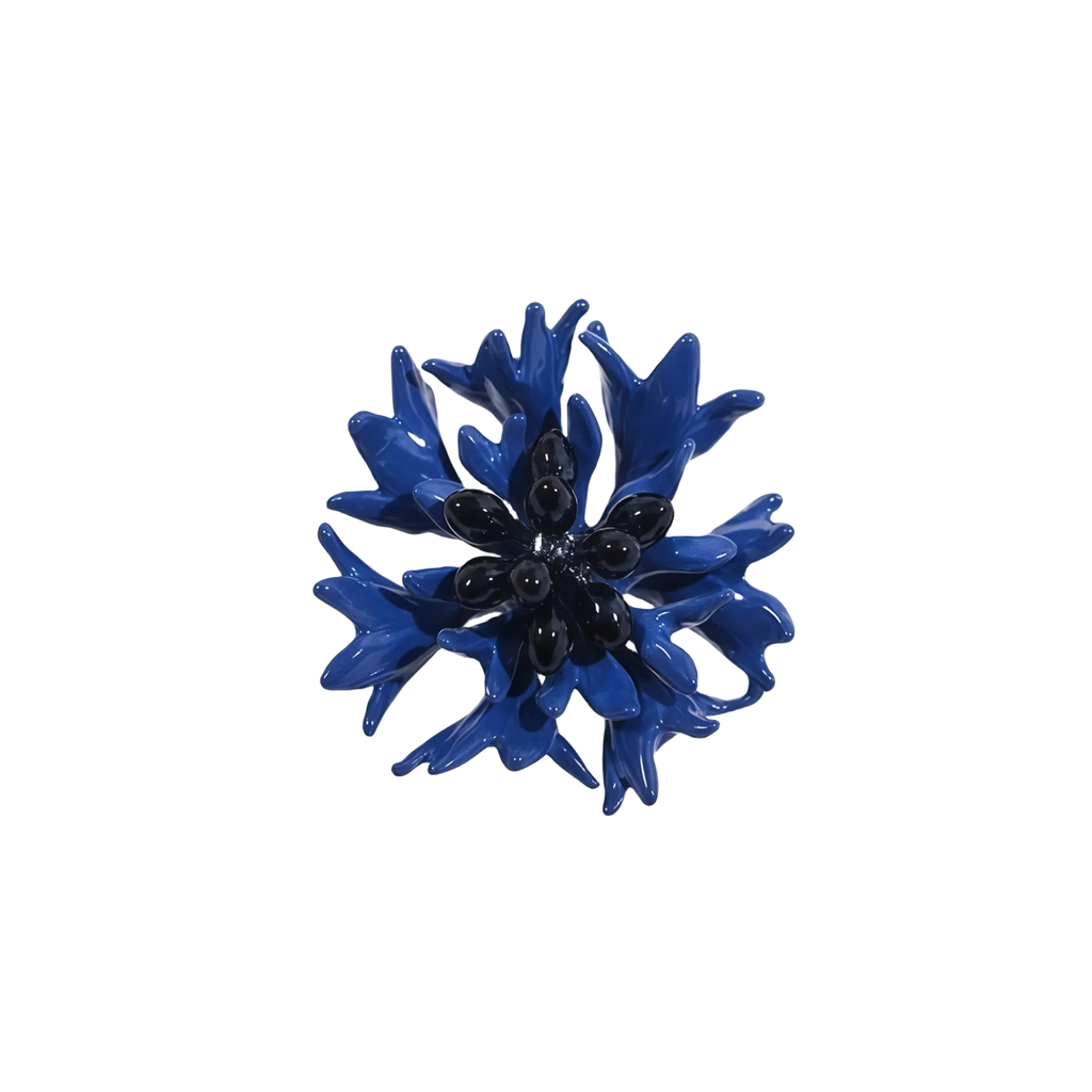 Enamel Blue Cornflower Brooch