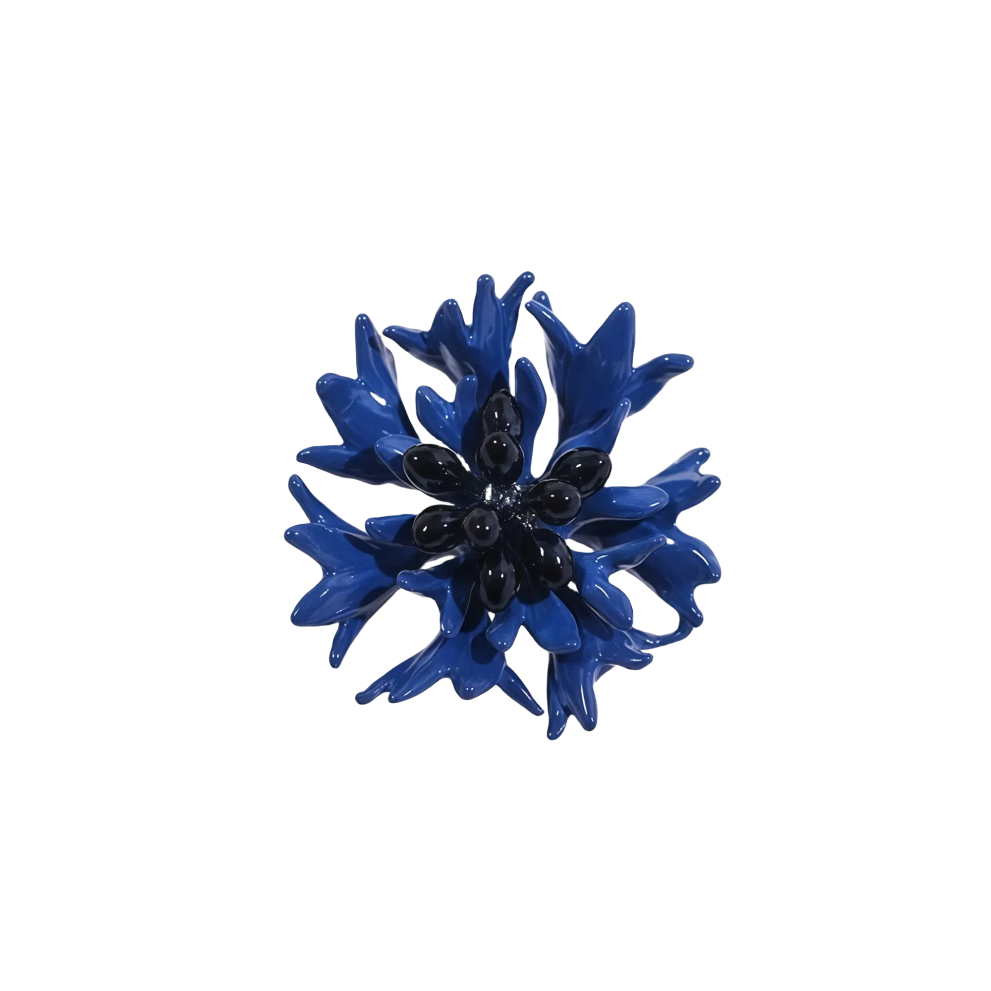 Enamel Blue Cornflower Brooch
