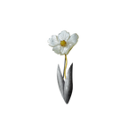 Amber and Mother-of-Pearl Floral Brooch