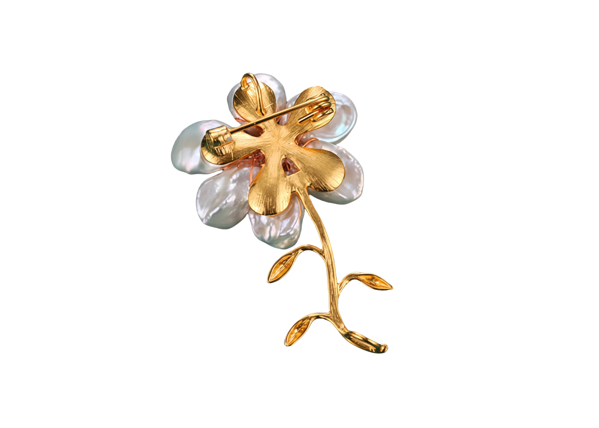 Baroque Pearl Narcissus Brooch