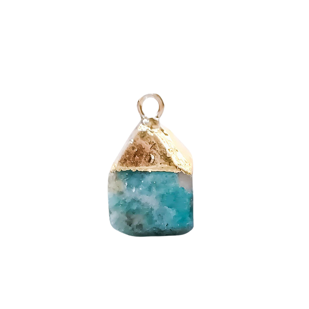 12 Zodiac Natural Gemstone Square Pendant(3 type)