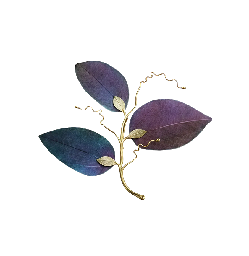 Brass Leaf Brooch