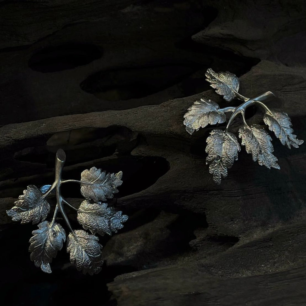 Vintage Leaves Stud Earrings 