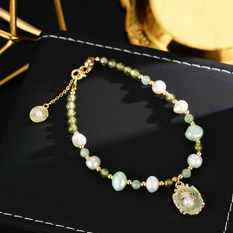 French Vintage Pearl Flower Bracelet