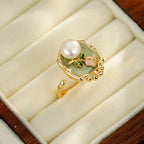 French Vintage Pearl Flower Ring