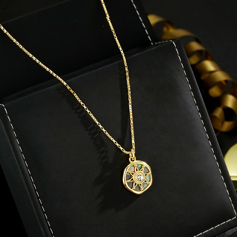 Eight-Pointed Star Compass Pendant