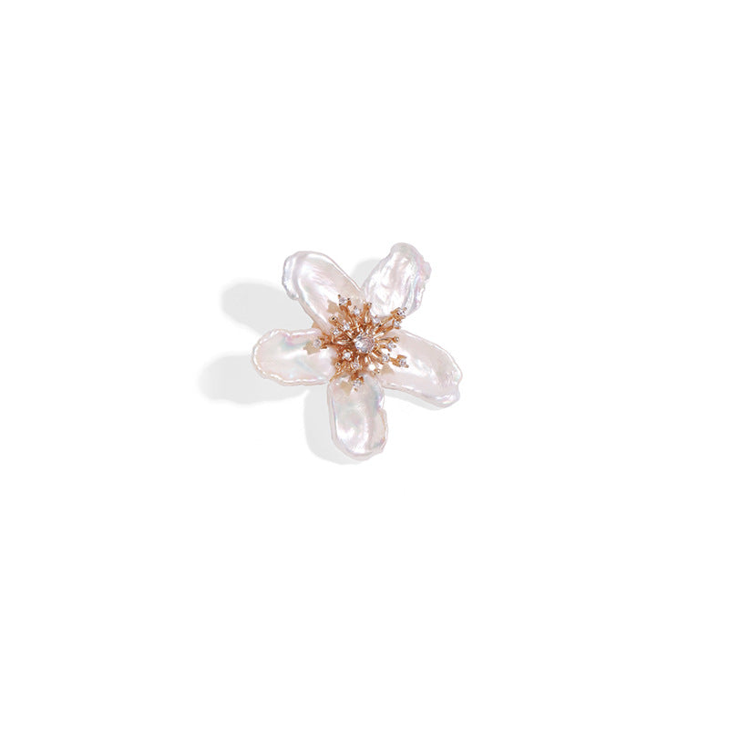 Baroque Cherry Blossom Pearl Brooch