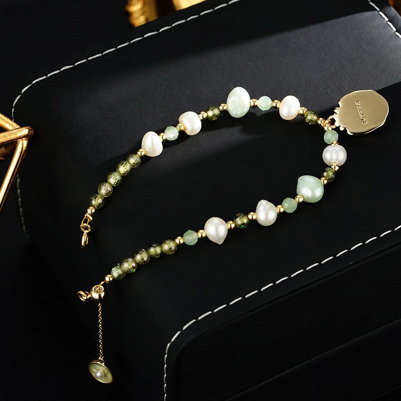 French Vintage Pearl Flower Bracelet