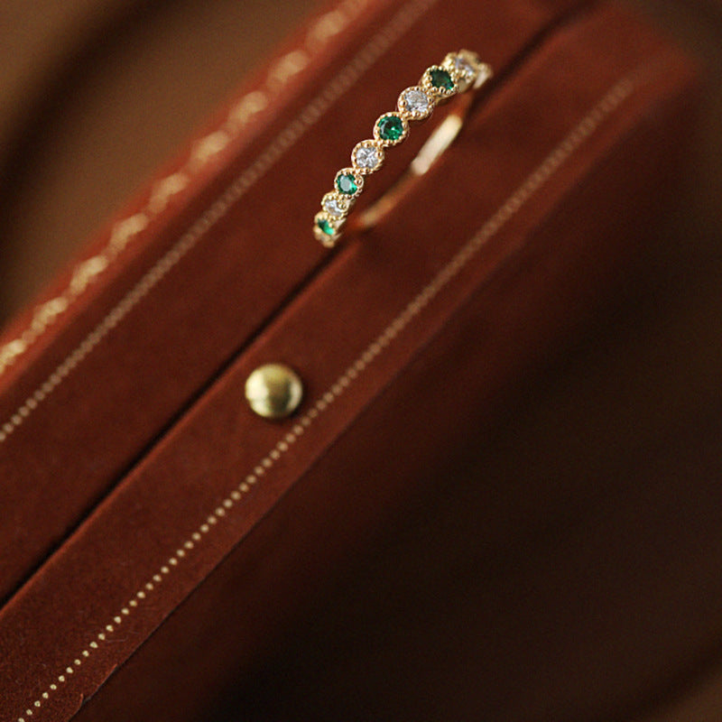 Silver Zircon Natural Style Ring