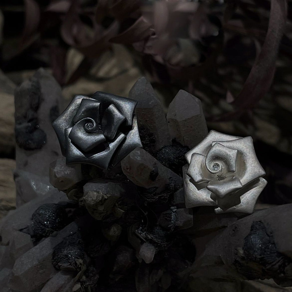 Vintage Rose Stud Earrings