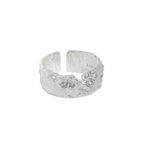 Irregular Faceted Zircon Silver Ring